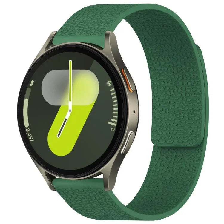 xDfind ライチテクスチャーマグネットシリコンウォッチバンド Samsung Galaxy Watch Ultra/Ultra 2025、Samsung Galaxy Watch8 / 8 Classic、Samsung Galaxy Watch 7 / 6 / 5 / FE、Samsung Galaxy Fit3 SM-R390対応