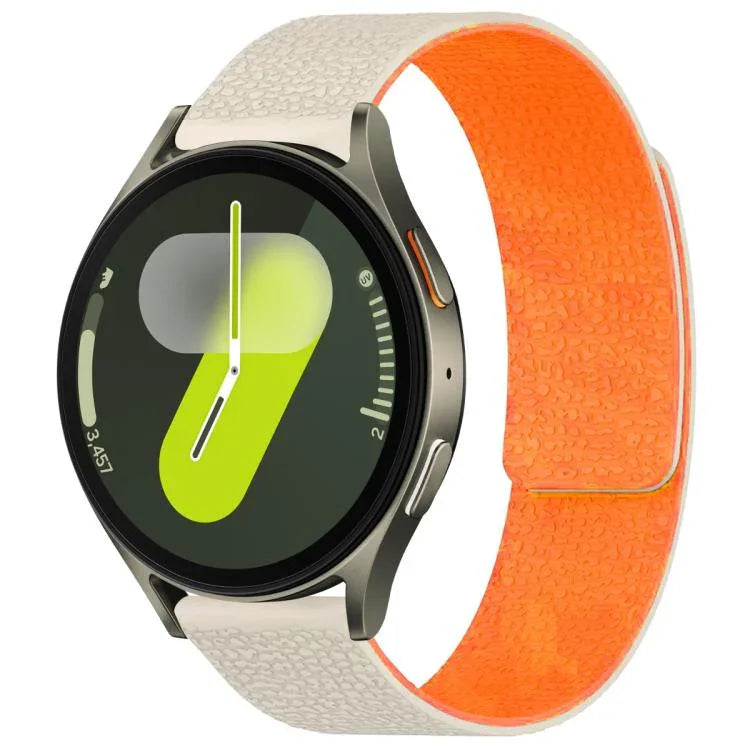 xDfind ライチテクスチャーマグネットシリコンウォッチバンド Samsung Galaxy Watch Ultra/Ultra 2025、Samsung Galaxy Watch8 / 8 Classic、Samsung Galaxy Watch 7 / 6 / 5 / FE、Samsung Galaxy Fit3 SM-R390対応