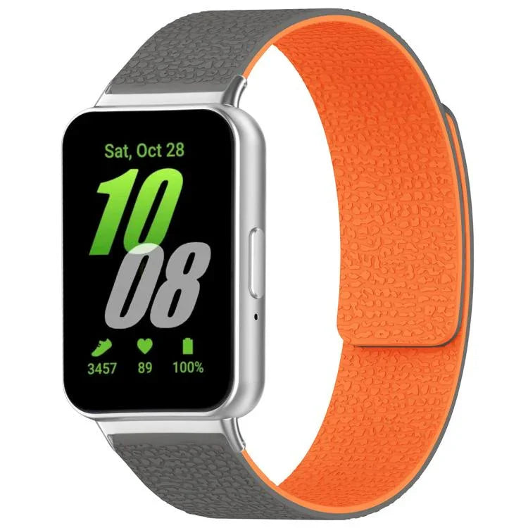 xDfind ライチテクスチャーマグネットシリコンウォッチバンド Samsung Galaxy Watch Ultra/Ultra 2025、Samsung Galaxy Watch8 / 8 Classic、Samsung Galaxy Watch 7 / 6 / 5 / FE、Samsung Galaxy Fit3 SM-R390対応