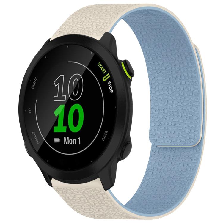 xDfind Litchi Texture Magnetic Silicone Watch Band, For Garmin Fenix 8/7X/6X/5X 26mm, For Garmin Fenix 8/7/6/5 22mm, For Garmin Fenix 8/7S/6S/5S 20mm, For Garmin Forerunner 45 / 45S / Swim 2 18mm