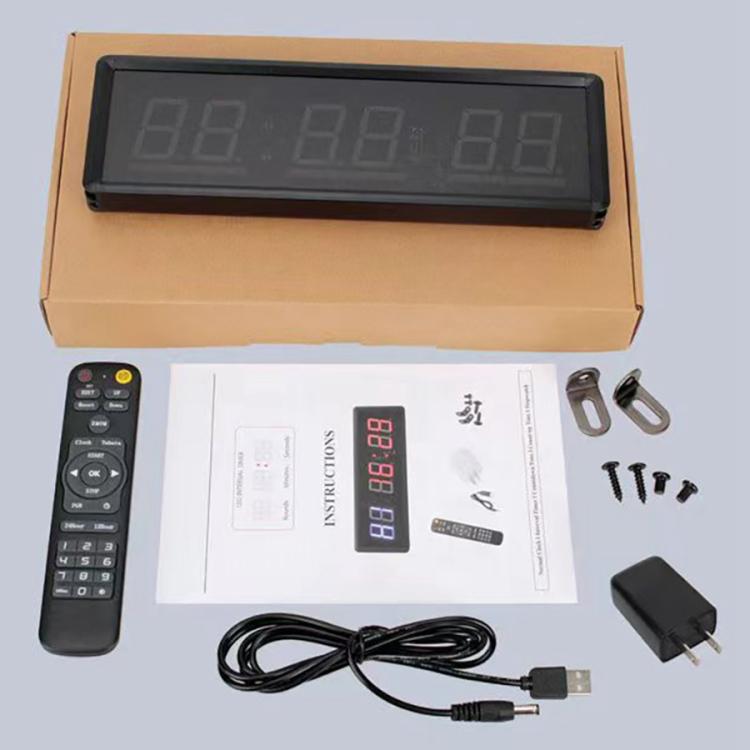 KYX--0015 1.5インチ6桁サイクル間隔フィットネス多機能タイマー、AUプラグ、USプラグ、EUプラグ、UKプラグ