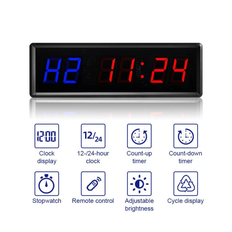KYX--0015 1.5インチ6桁サイクル間隔フィットネス多機能タイマー、AUプラグ、USプラグ、EUプラグ、UKプラグ