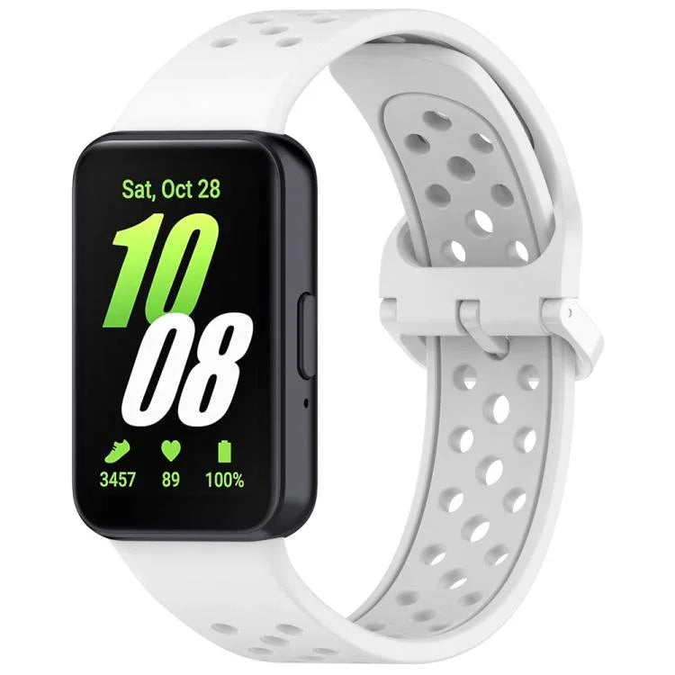 xDfind カラフルバックル 単色 通気性シリコンウォッチバンド、Samsung Galaxy Fit3用