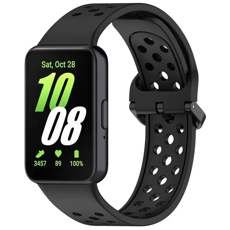 xDfind カラフルバックル 単色 通気性シリコンウォッチバンド、Samsung Galaxy Fit3用