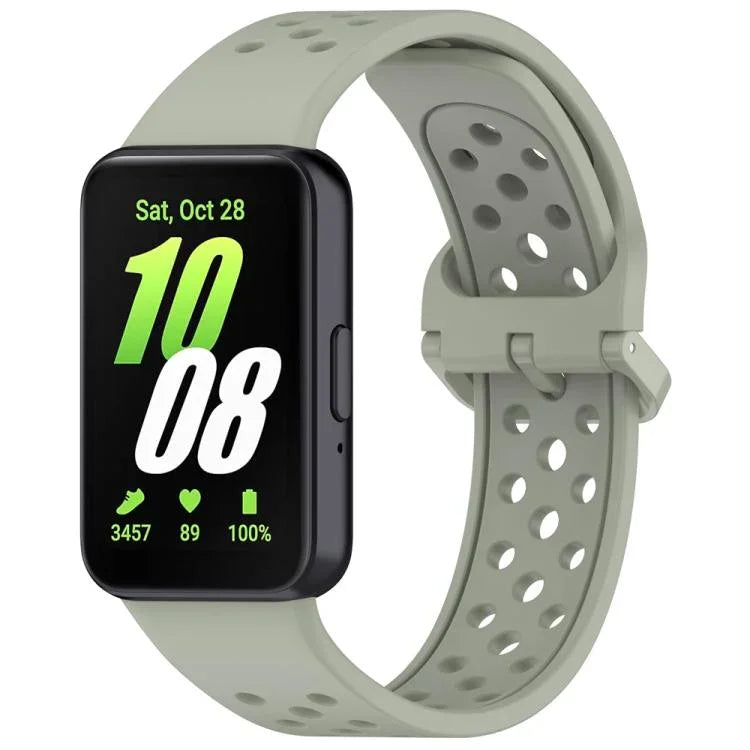 xDfind カラフルバックル 単色 通気性シリコンウォッチバンド、Samsung Galaxy Fit3用