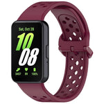 xDfind カラフルバックル 単色 通気性シリコンウォッチバンド、Samsung Galaxy Fit3用