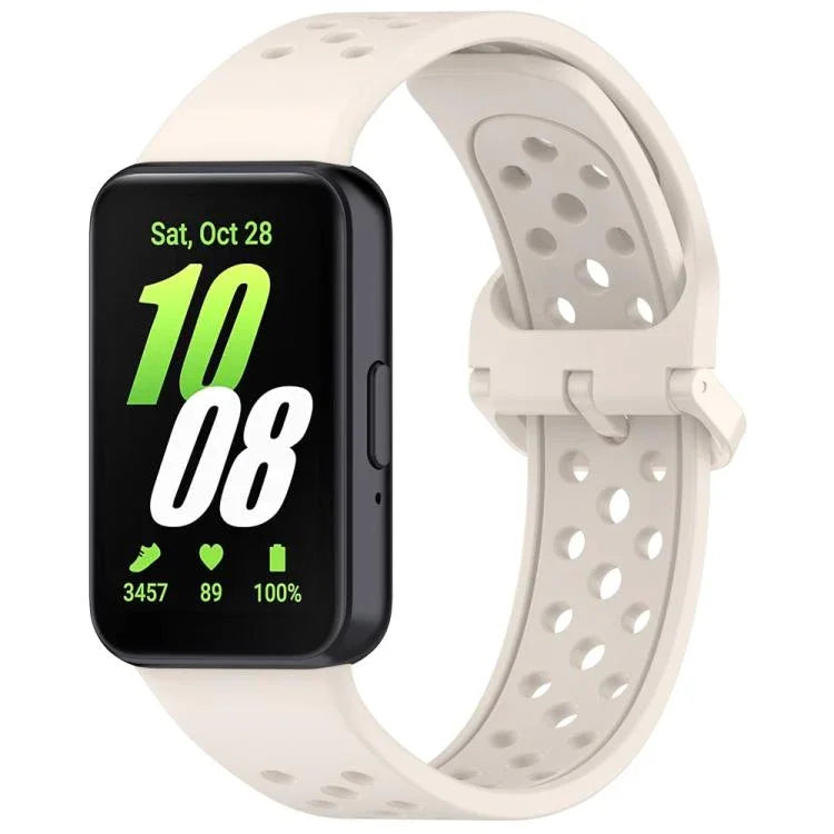 xDfind カラフルバックル 単色 通気性シリコンウォッチバンド、Samsung Galaxy Fit3用