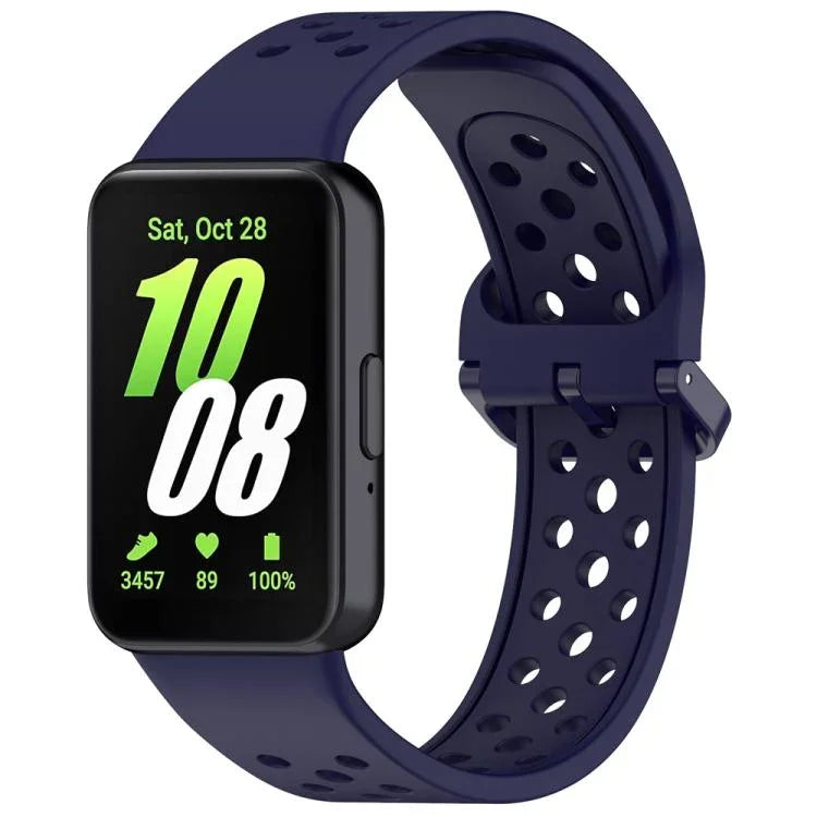 xDfind カラフルバックル 単色 通気性シリコンウォッチバンド、Samsung Galaxy Fit3用