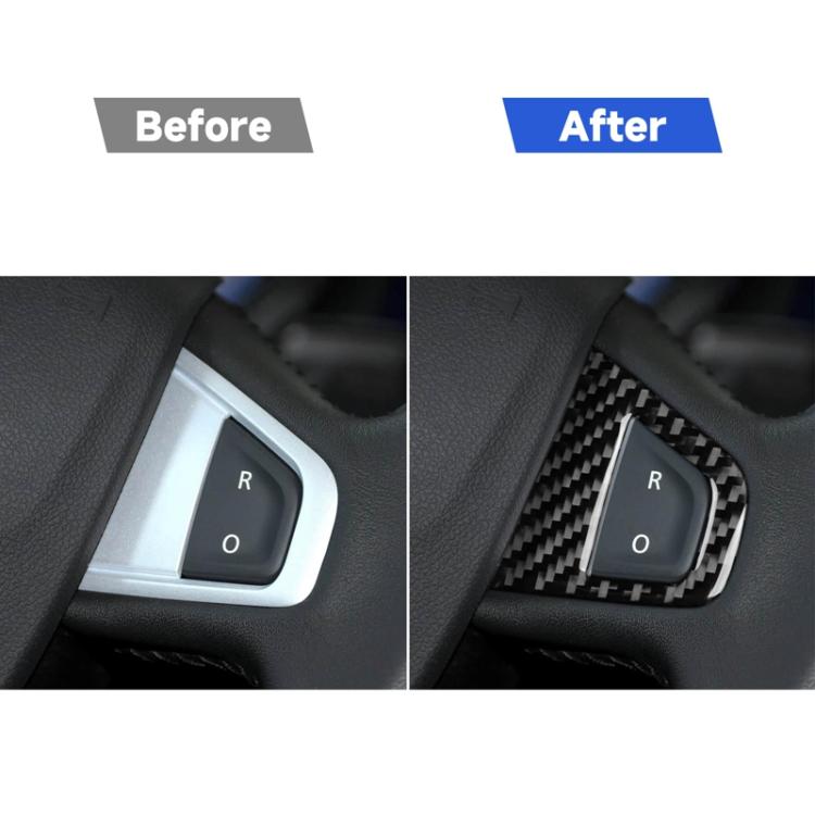 3pcs/Set Carbon Fiber Car Steering Wheel Buttons Decorative Sticker for Renault Fluence 2009-2017 / Megane 2008-2016, Left and Right Driver, Steering Wheel Buttons