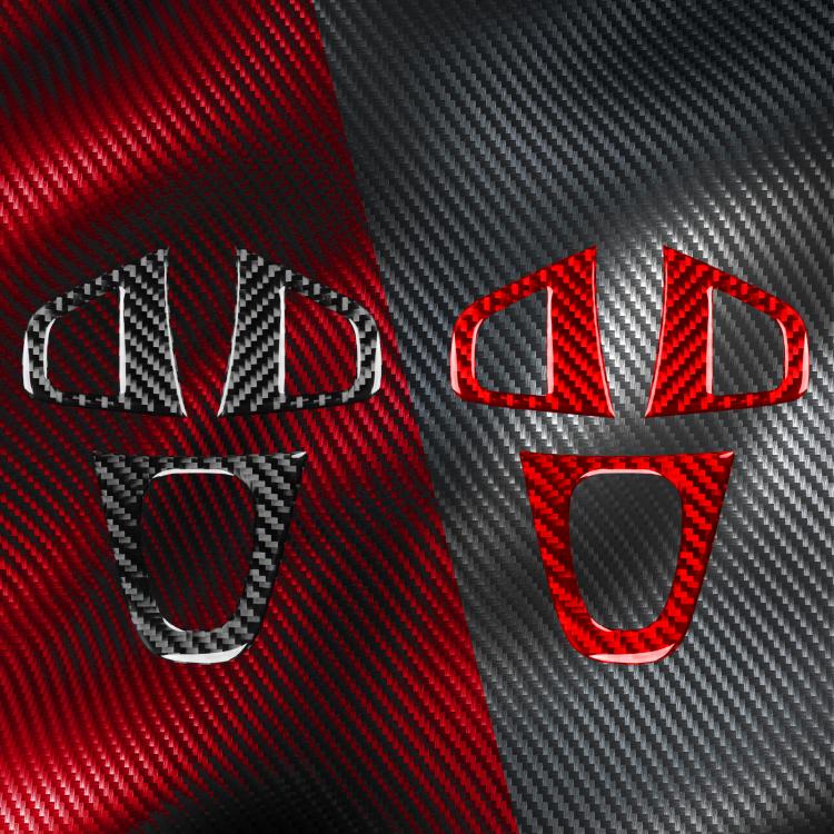 3pcs/Set Carbon Fiber Car Steering Wheel Buttons Decorative Sticker for Renault Fluence 2009-2017 / Megane 2008-2016, Left and Right Driver, Steering Wheel Buttons