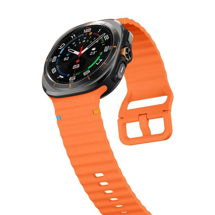 xDfind ウェーブステッチ シリコンウォッチバンド、Samsung Galaxy Watch Ultra 47mm / Ultra 2025用