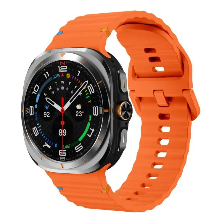 xDfind ウェーブステッチ シリコンウォッチバンド、Samsung Galaxy Watch Ultra 47mm / Ultra 2025用