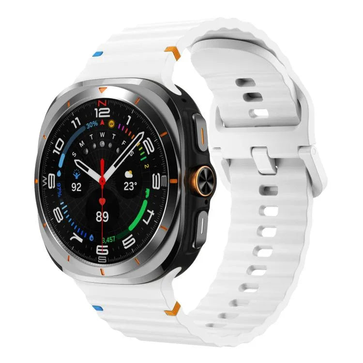 xDfind ウェーブステッチ シリコンウォッチバンド、Samsung Galaxy Watch Ultra 47mm / Ultra 2025用
