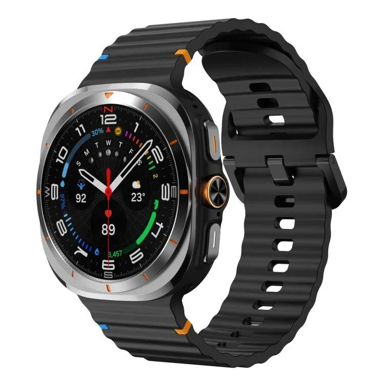 xDfind ウェーブステッチ シリコンウォッチバンド、Samsung Galaxy Watch Ultra 47mm / Ultra 2025用
