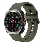 xDfind ウェーブステッチ シリコンウォッチバンド、Samsung Galaxy Watch Ultra 47mm / Ultra 2025用