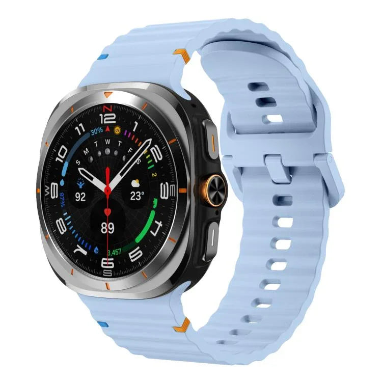 xDfind ウェーブステッチ シリコンウォッチバンド、Samsung Galaxy Watch Ultra 47mm / Ultra 2025用