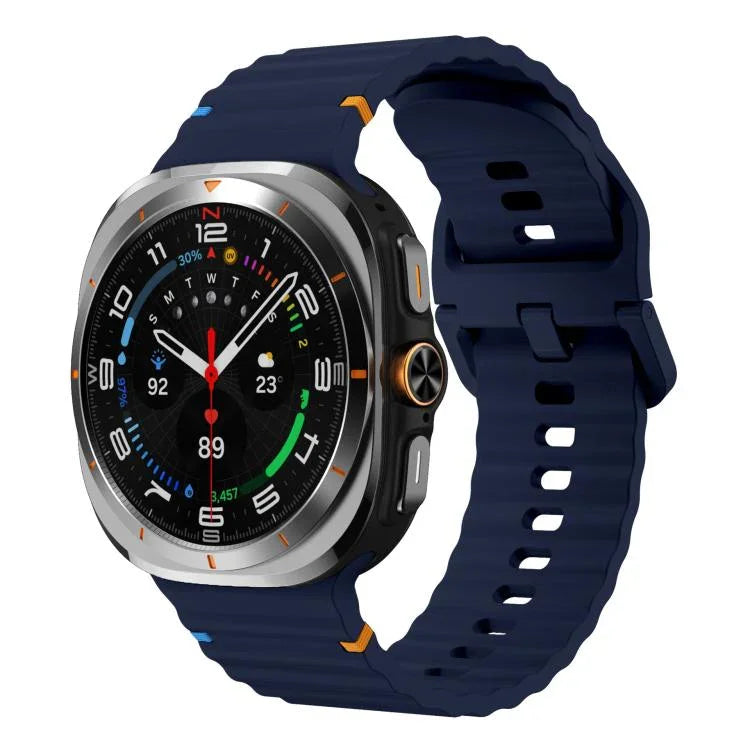 xDfind ウェーブステッチ シリコンウォッチバンド、Samsung Galaxy Watch Ultra 47mm / Ultra 2025用