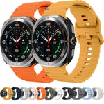 xDfind ウェーブステッチ シリコンウォッチバンド、Samsung Galaxy Watch Ultra 47mm / Ultra 2025用