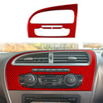 Carbon Fiber Car Center Console Air Conditioner Panel Decorative Sticker for SEAT Leon 2005-2012, Center Console Air Conditioner Panel, Left Driver, Center Console Air Conditioner Panel, Right Driver