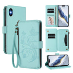バタフライラブフラワー多カードジッパー財布レザーフォンケース、iPhone 11 Pro Max用、iPhone 11用、iPhone 11 Pro用、iPhone X / XS用、iPhone XR用、iPhone XS Max用