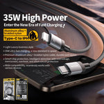WK WDC-99 Kingkong Ruikeシリーズ 35W USB-C / Type-C から 8ピン 編組充電データケーブル, 長さ: 1m, Type-C から 8ピン