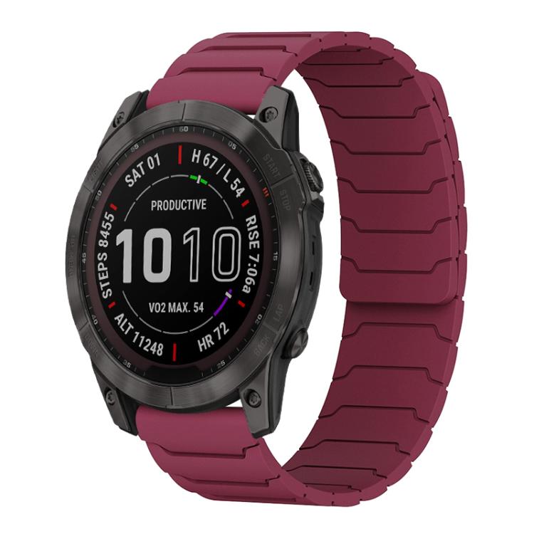 xDfind Magnetic Silicone Watch Band, For Garmin Fenix 8/7X/6X/5X 26mm, For Garmin Fenix 8/7/6/5 22mm, For Garmin Forerunner 35/30/35J 20mm