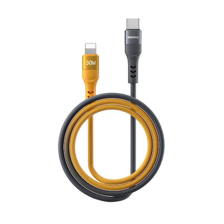 REMAX CB16 PD30W Type-C から 8ピン マカロン編組急速充電データケーブル, 長さ: 1.2m, Type-C から 8ピン