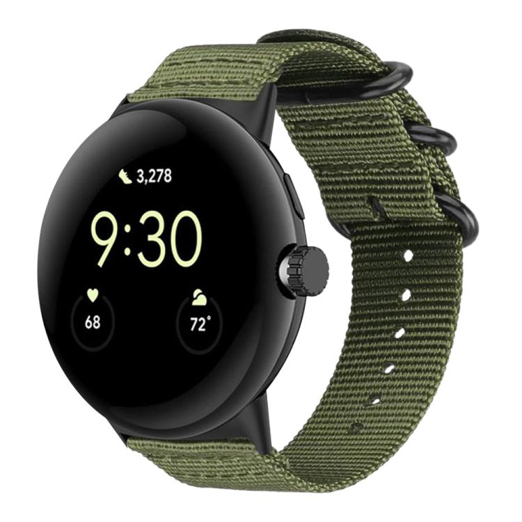 xDfind リングバックル ナイロンキャンバスウォッチバンド、Google Pixel Watch4 / Watch3 45mm用、Google Pixel 4 / 3 / 2 / 1 41mm用