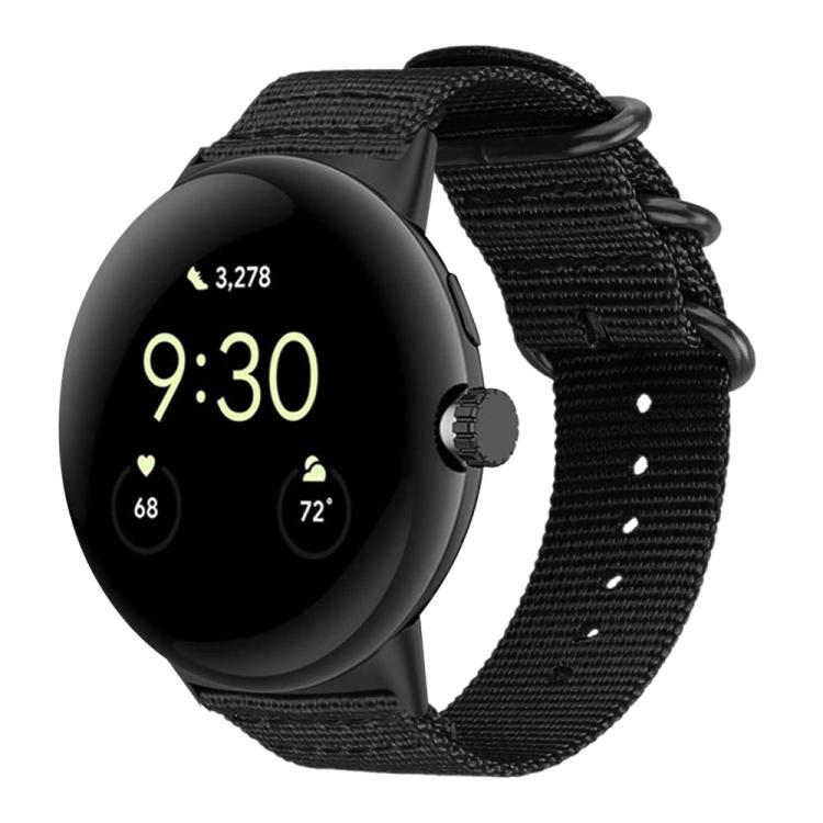 xDfind リングバックル ナイロンキャンバスウォッチバンド、Google Pixel Watch4 / Watch3 45mm用、Google Pixel 4 / 3 / 2 / 1 41mm用