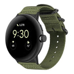 xDfind リングバックル ナイロンキャンバスウォッチバンド、Google Pixel Watch4 / Watch3 45mm用、Google Pixel 4 / 3 / 2 / 1 41mm用