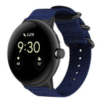 xDfind リングバックル ナイロンキャンバスウォッチバンド、Google Pixel Watch4 / Watch3 45mm用、Google Pixel 4 / 3 / 2 / 1 41mm用