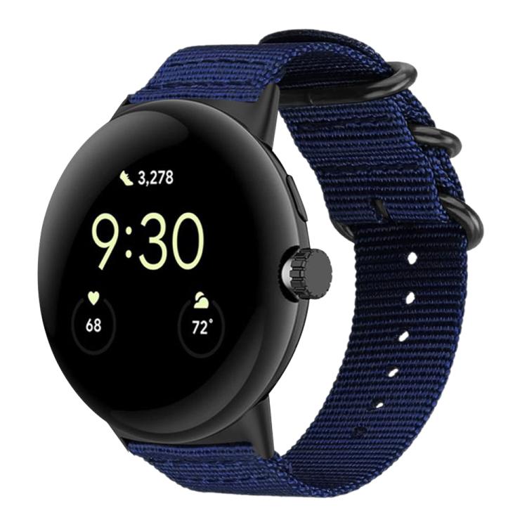 xDfind リングバックル ナイロンキャンバスウォッチバンド、Google Pixel Watch4 / Watch3 45mm用、Google Pixel 4 / 3 / 2 / 1 41mm用