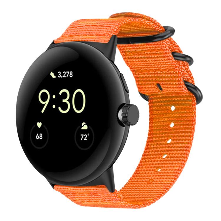 xDfind リングバックル ナイロンキャンバスウォッチバンド、Google Pixel Watch4 / Watch3 45mm用、Google Pixel 4 / 3 / 2 / 1 41mm用