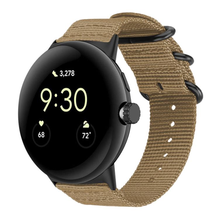 xDfind リングバックル ナイロンキャンバスウォッチバンド、Google Pixel Watch4 / Watch3 45mm用、Google Pixel 4 / 3 / 2 / 1 41mm用