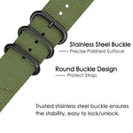 xDfind リングバックル ナイロンキャンバスウォッチバンド、Google Pixel Watch4 / Watch3 45mm用、Google Pixel 4 / 3 / 2 / 1 41mm用