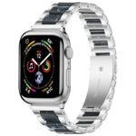 xDfind 三連ビーズメタルレジンウォッチバンド、Apple Watch 42 / 44 / 45 / 46 / 49mm用、Apple Watch 38 / 40 / 41 / S10 42mm用