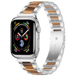 xDfind 三連ビーズメタルレジンウォッチバンド、Apple Watch 42 / 44 / 45 / 46 / 49mm用、Apple Watch 38 / 40 / 41 / S10 42mm用