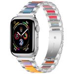 xDfind 三連ビーズメタルレジンウォッチバンド、Apple Watch 42 / 44 / 45 / 46 / 49mm用、Apple Watch 38 / 40 / 41 / S10 42mm用