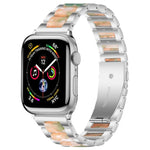 xDfind 三連ビーズメタルレジンウォッチバンド、Apple Watch 42 / 44 / 45 / 46 / 49mm用、Apple Watch 38 / 40 / 41 / S10 42mm用
