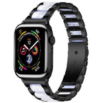 xDfind 三連ビーズメタルレジンウォッチバンド、Apple Watch 42 / 44 / 45 / 46 / 49mm用、Apple Watch 38 / 40 / 41 / S10 42mm用