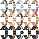 xDfind 三連ビーズメタルレジンウォッチバンド、Apple Watch 42 / 44 / 45 / 46 / 49mm用、Apple Watch 38 / 40 / 41 / S10 42mm用