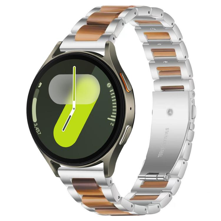 xDfind Three Beads Metal Resin Watch Band, For Samsung Galaxy Watch Ultra/Ultra 2025, For Samsung Galaxy Watch8 / 8 Classic, For Samsung Galaxy Watch 7 / 6 / 5 / FE
