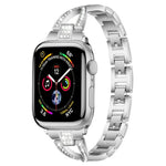 xDfind X字型シングルロウダイヤモンドメタルウォッチバンド、Apple Watch 42 / 44 / 45 / 46 / 49mm用、Apple Watch 38 / 40 / 41 / S10 42mm用