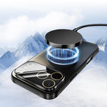 ABEEL 放熱すりガラス調 MagSafe 電話ケース レンズフィルム付き、iPhone 14 Pro Max 用、iPhone 13 Pro Max 用、iPhone 13 Pro 用、iPhone 13 用