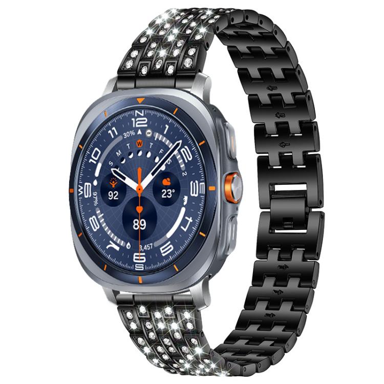 xDfind ファイブビーズ フルダイヤモンド メタルウォッチバンド、Samsung Galaxy Watch Ultra/Ultra 2025用、Samsung Galaxy Watch8 / 8 Classic用