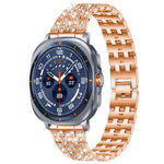 xDfind ファイブビーズ フルダイヤモンド メタルウォッチバンド、Samsung Galaxy Watch Ultra/Ultra 2025用、Samsung Galaxy Watch8 / 8 Classic用