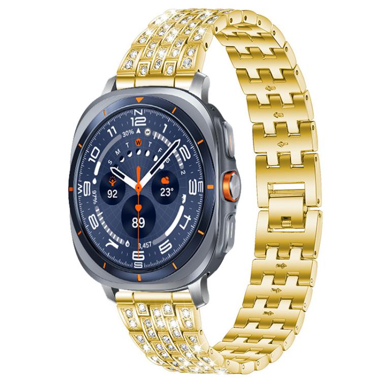 xDfind ファイブビーズ フルダイヤモンド メタルウォッチバンド、Samsung Galaxy Watch Ultra/Ultra 2025用、Samsung Galaxy Watch8 / 8 Classic用