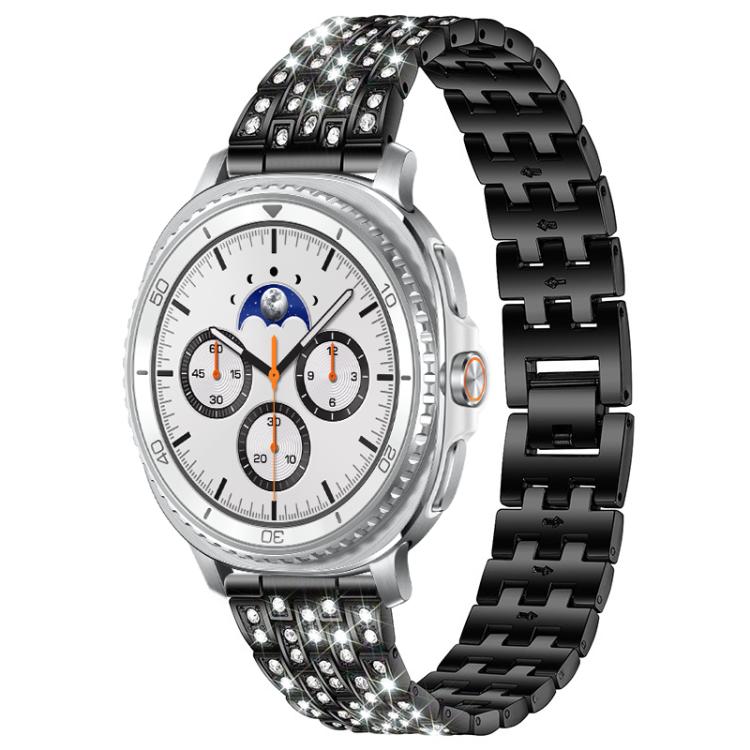 xDfind ファイブビーズ フルダイヤモンド メタルウォッチバンド、Samsung Galaxy Watch Ultra/Ultra 2025用、Samsung Galaxy Watch8 / 8 Classic用