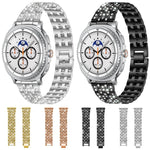 xDfind ファイブビーズ フルダイヤモンド メタルウォッチバンド、Samsung Galaxy Watch Ultra/Ultra 2025用、Samsung Galaxy Watch8 / 8 Classic用