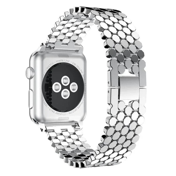xDfind 魚の鱗テクスチャーメタルウォッチバンド、Apple Watch 42 / 44 / 45 / 46 / 49mm用、Apple Watch 38 / 40 / 41 / S11 42mm用
